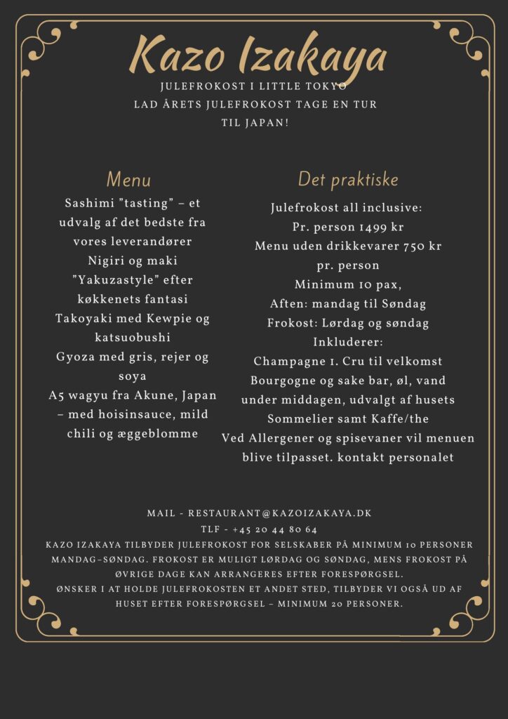 Julefrokost menu